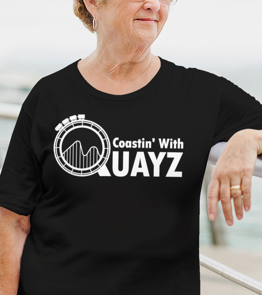 Coastin' With Quayz Roller Coaster Line T-Shirt