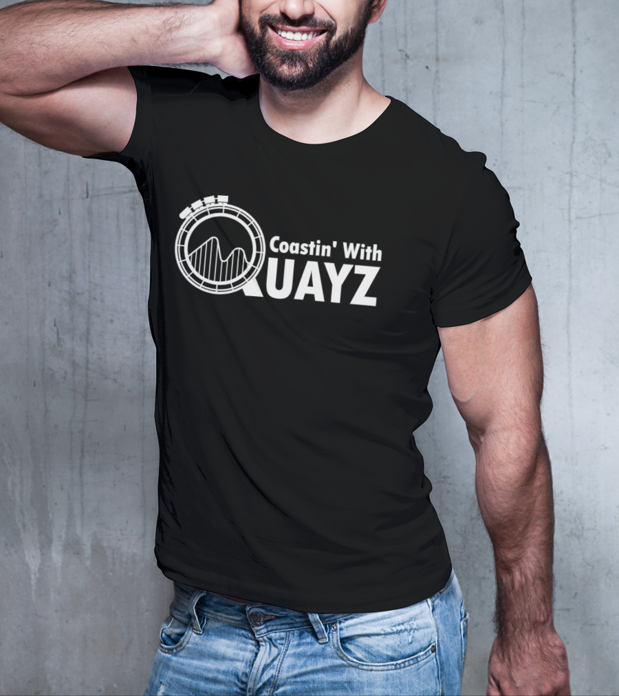 Coastin' With Quayz Roller Coaster Line T-Shirt