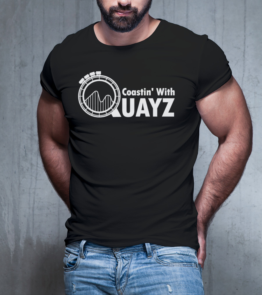 Coastin' With Quayz Roller Coaster Line T-Shirt