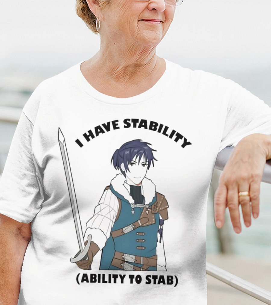 I Have Stability Ability To Stab Blue-Haired Anime Character Katie Gavin Photo T-Shirt