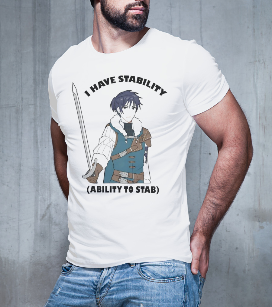 I Have Stability Ability To Stab Blue-Haired Anime Character Katie Gavin Photo T-Shirt