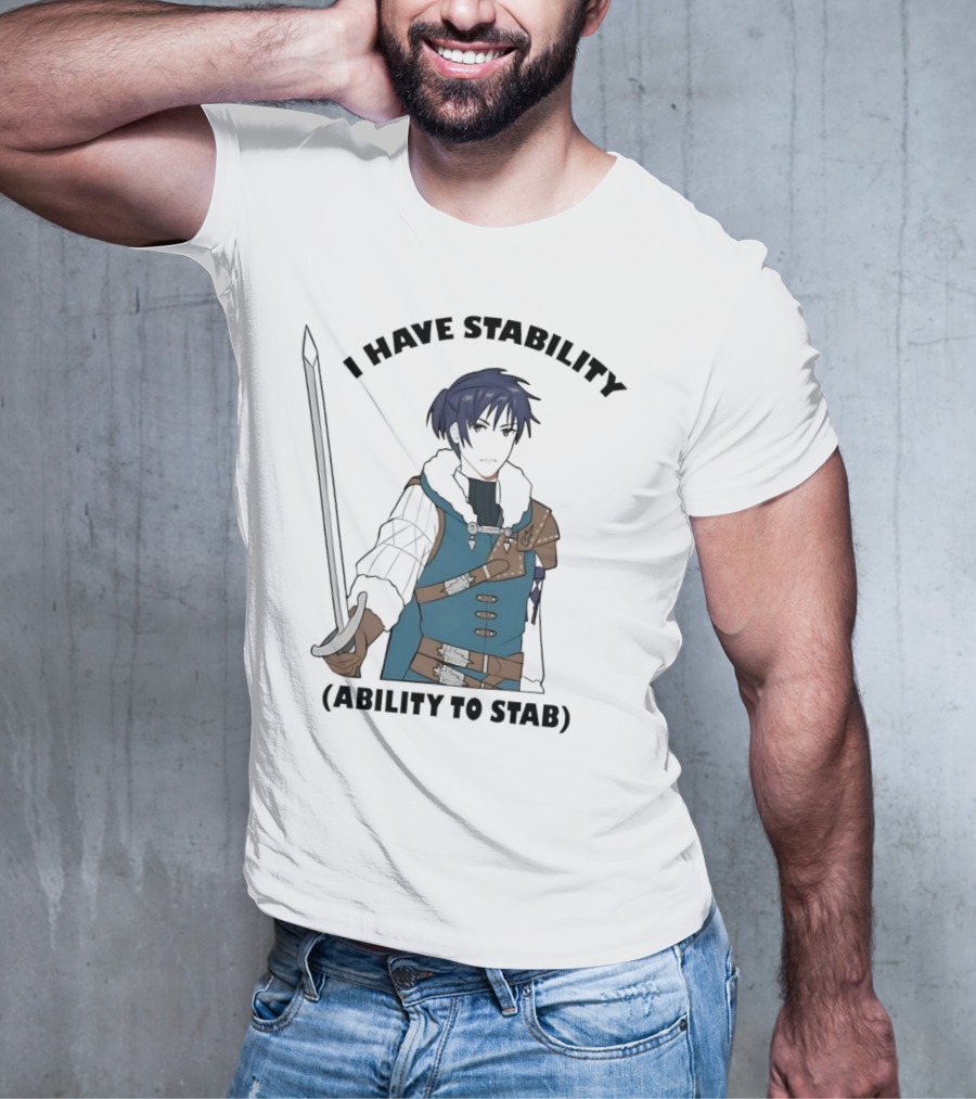 I Have Stability Ability To Stab Blue-Haired Anime Character Katie Gavin Photo T-Shirt