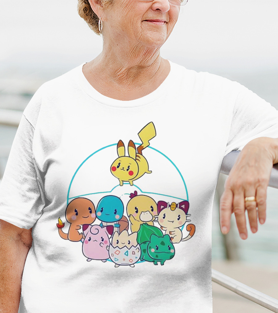 Kawaii Pokes Pikachu Bulbasaur Charmander Squirtle Cuties T-Shirt