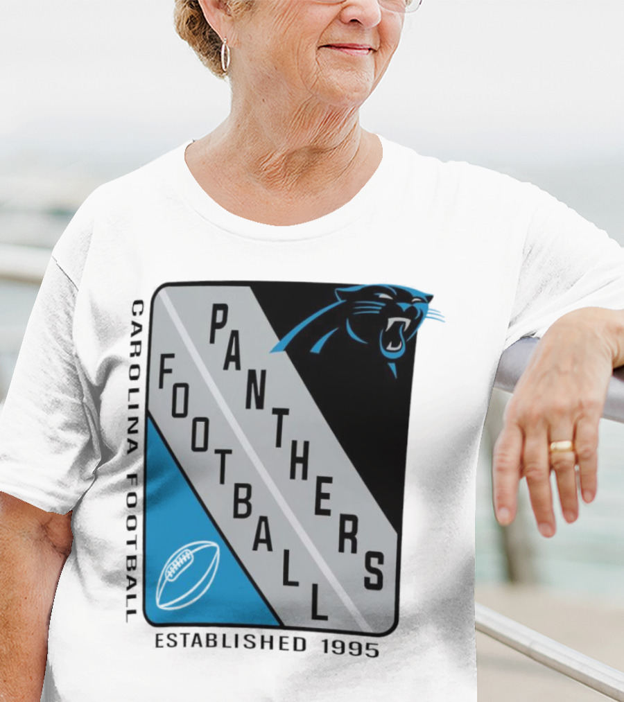 Carolina Panthers Football Shield Established 1995 T-Shirt