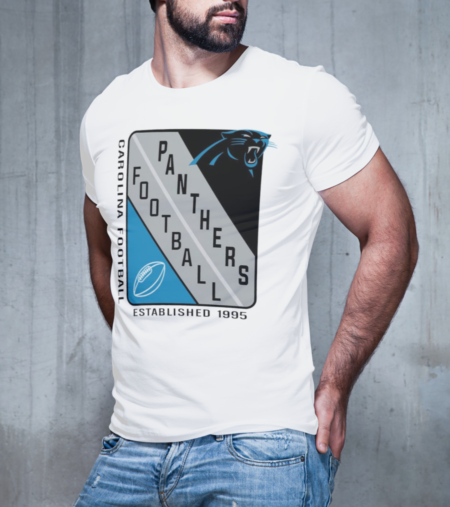 Carolina Panthers Football Shield Established 1995 T-Shirt
