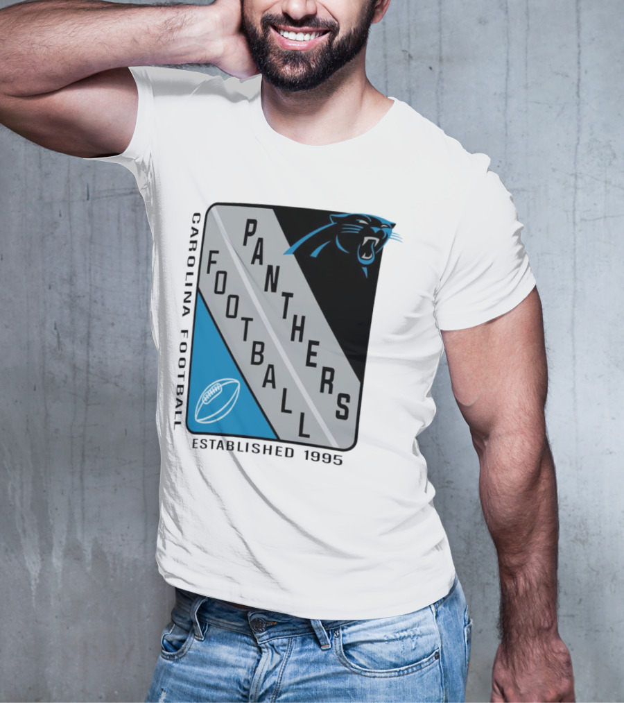 Carolina Panthers Football Shield Established 1995 T-Shirt