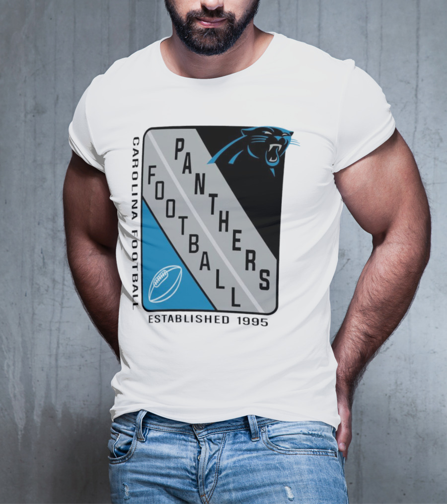 Carolina Panthers Football Shield Established 1995 T-Shirt