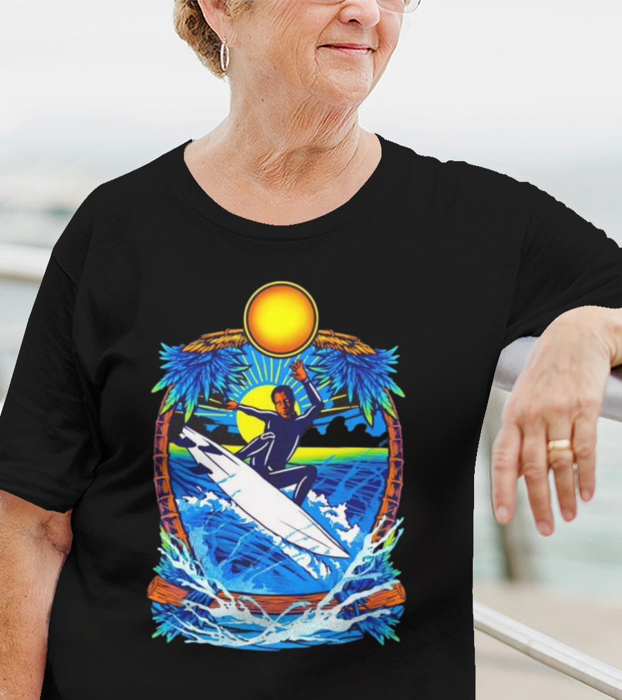 Chill With Water Surfing Under The Sun And Palm Trees T-Shirt