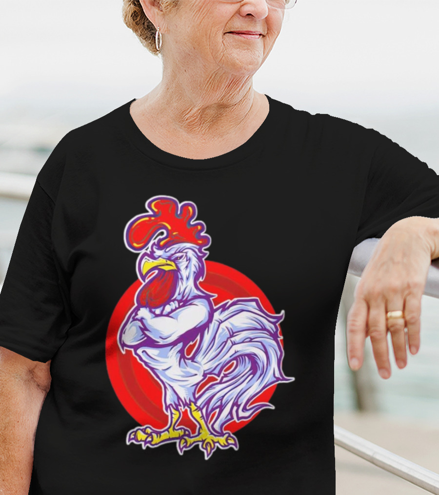 Cookei Chicken Muscle Rooster T-Shirt