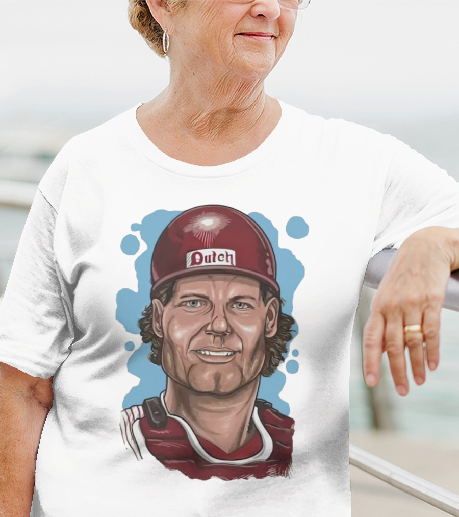 Darren Daulton Philadelphia Phillies Dutch Cartoon T-Shirt