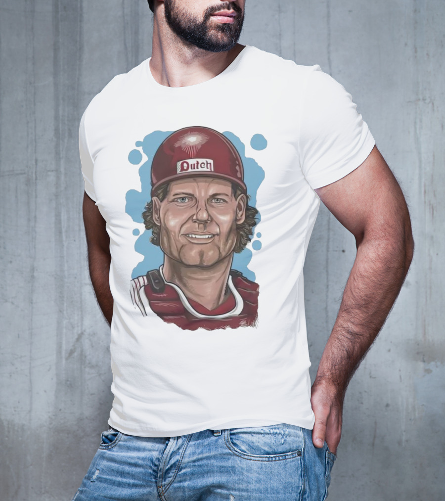 Darren Daulton Philadelphia Phillies Dutch Cartoon T-Shirt