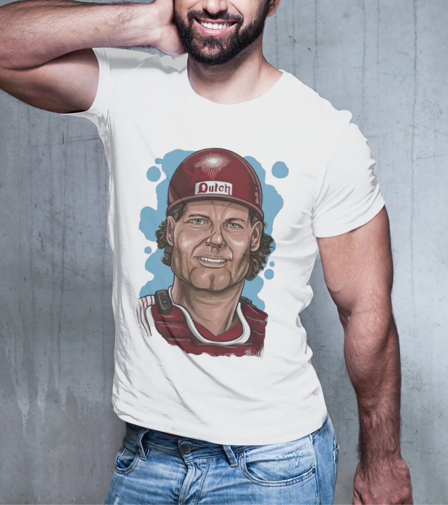 Darren Daulton Philadelphia Phillies Dutch Cartoon T-Shirt