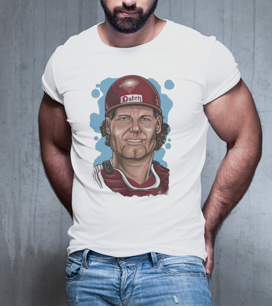 Darren Daulton Philadelphia Phillies Dutch Cartoon T-Shirt