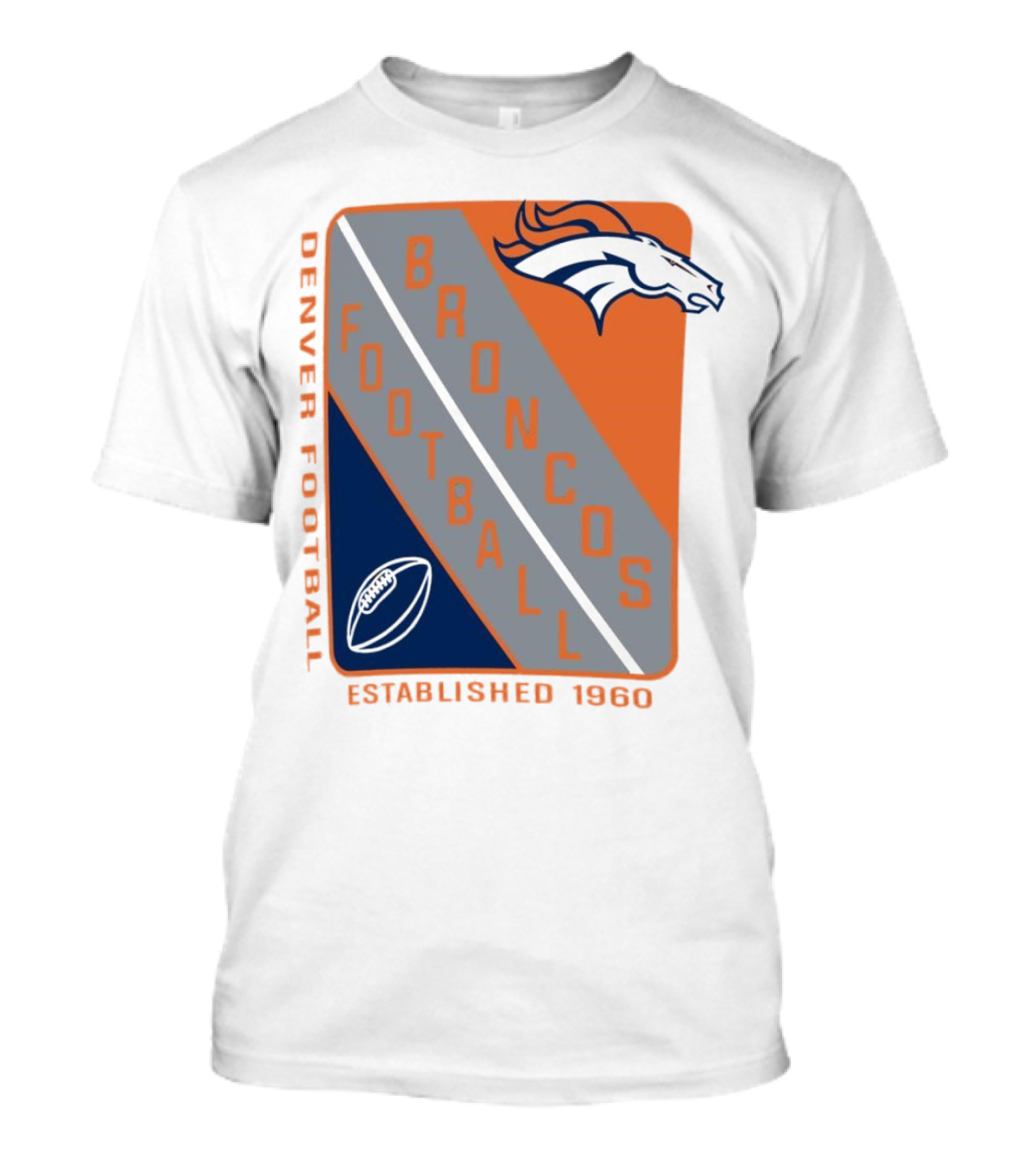 Denver Broncos Football Established 1960 Shield T-Shirt