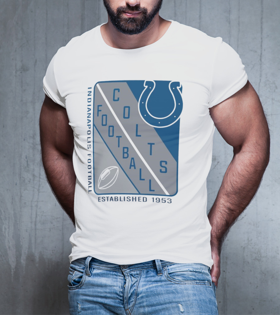 Indianapolis Colts Football Shield Established 1953 T-Shirt