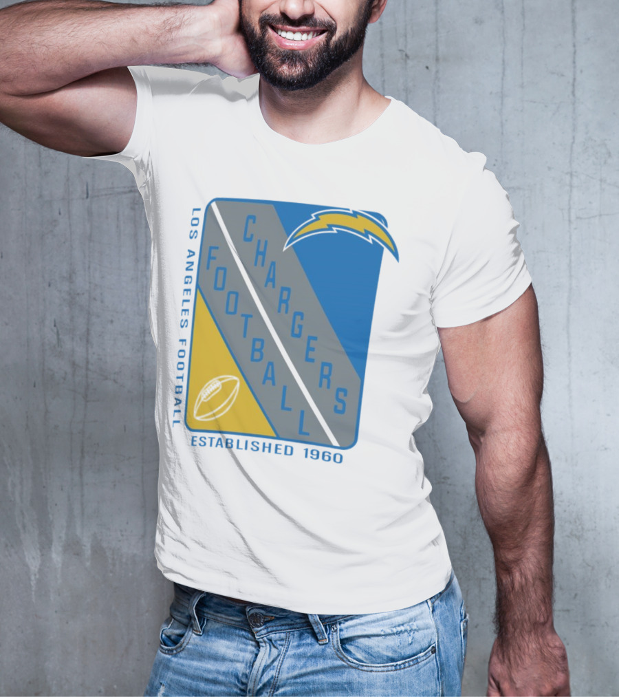 Los Angeles Chargers Football Shield Established 1960 T-Shirt