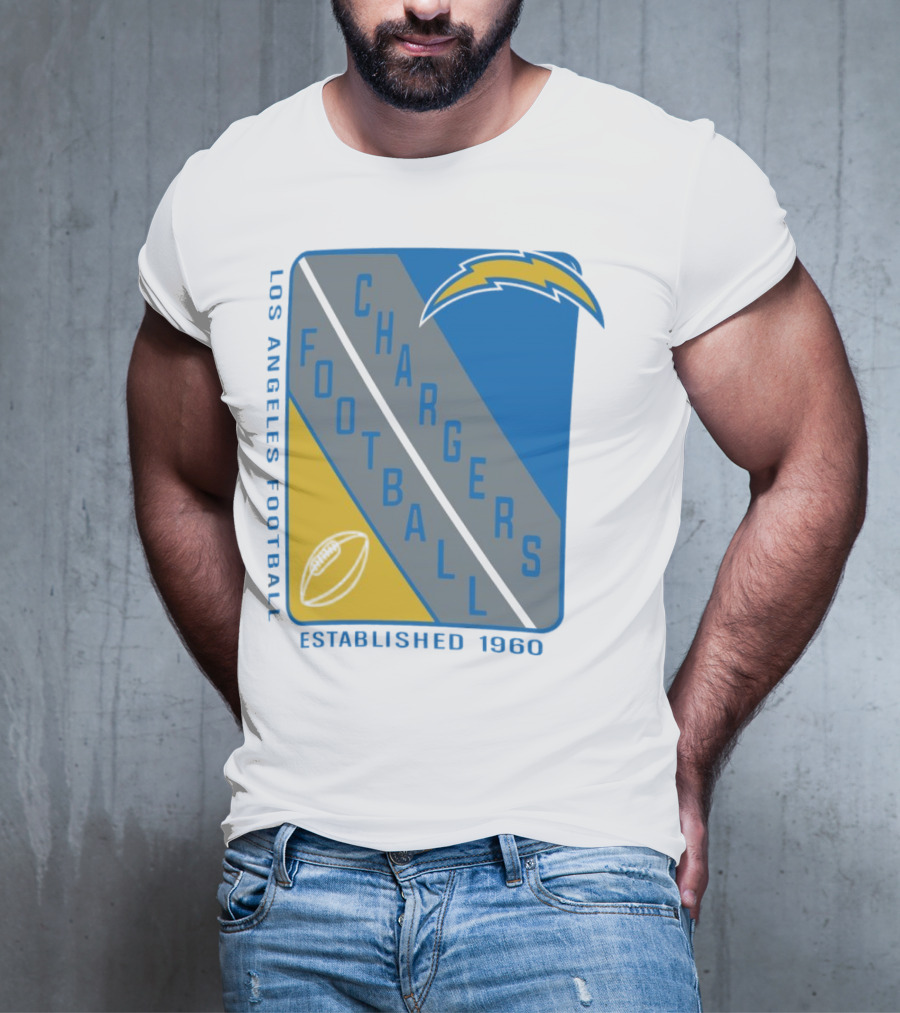 Los Angeles Chargers Football Shield Established 1960 T-Shirt