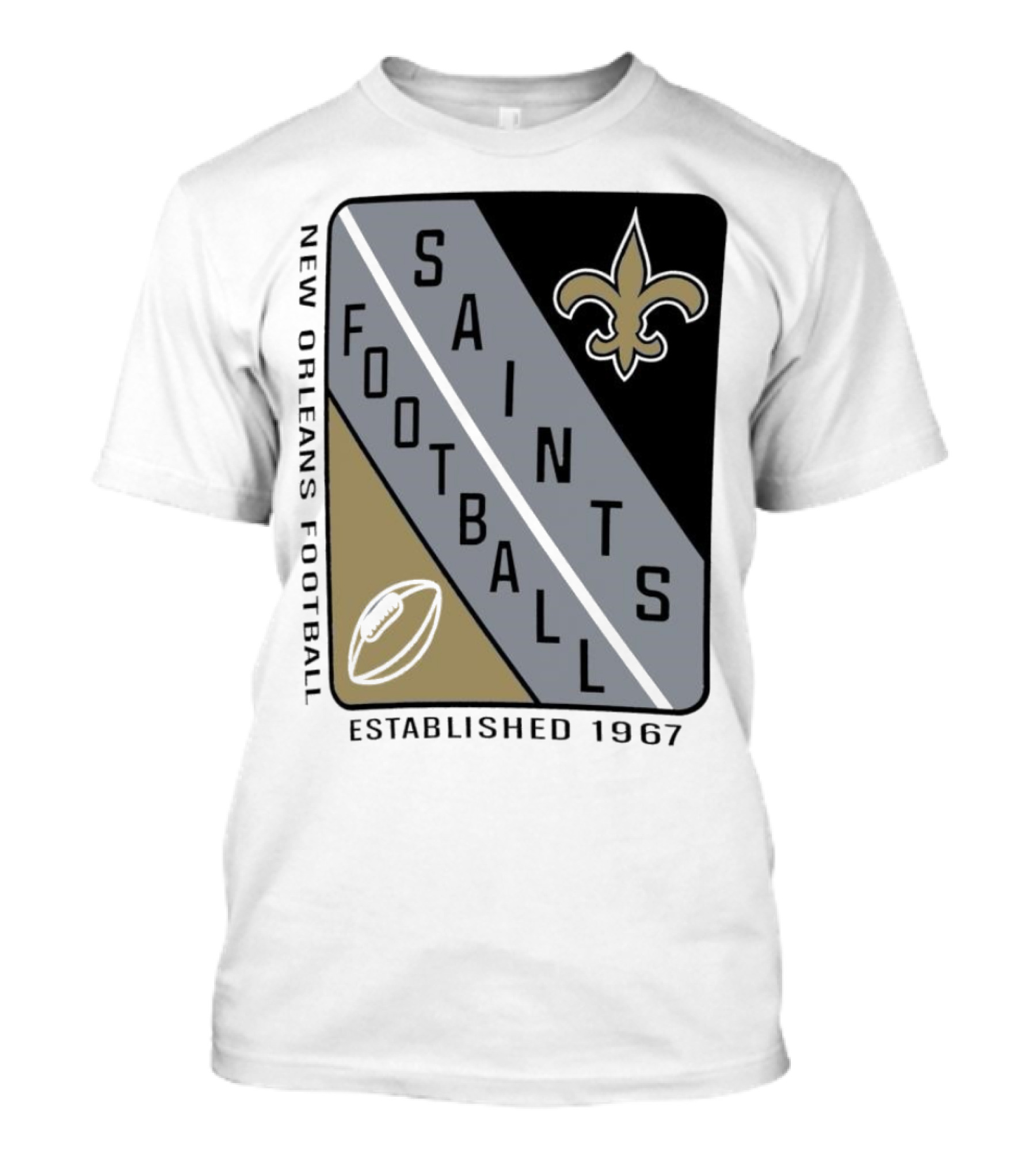 New Orleans Saints Football Shield Established 1967 Fleur-de-lis T-Shirt