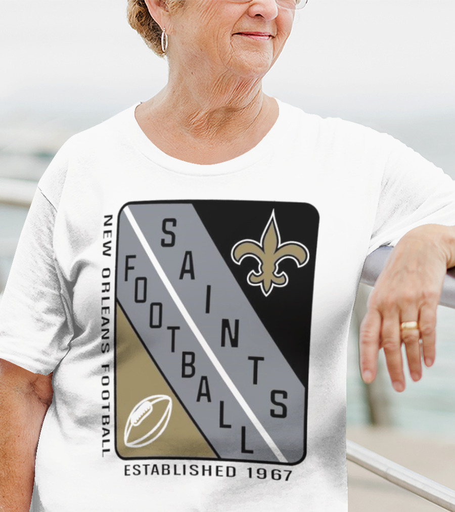 New Orleans Saints Football Shield Established 1967 Fleur-de-lis T-Shirt