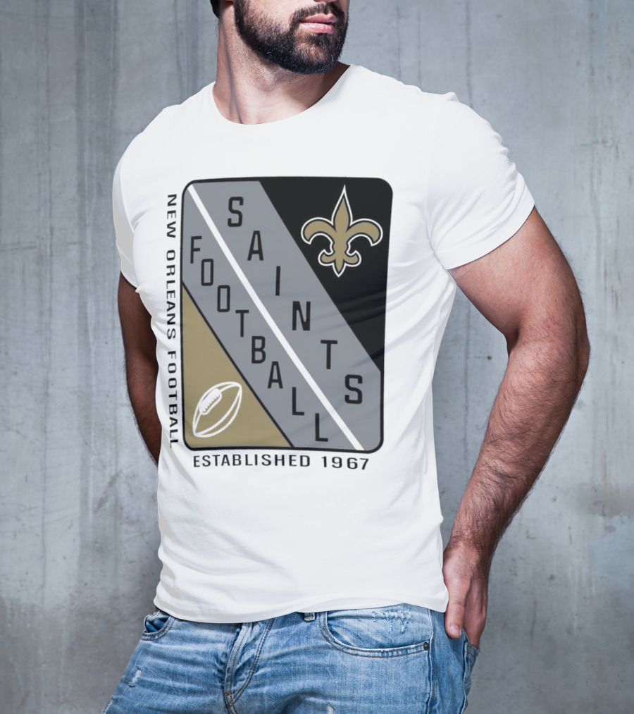 New Orleans Saints Football Shield Established 1967 Fleur-de-lis T-Shirt