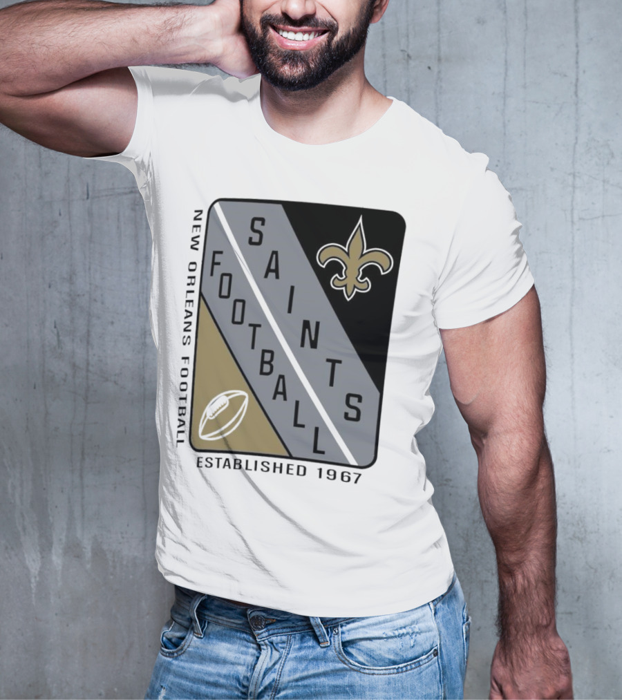 New Orleans Saints Football Shield Established 1967 Fleur-de-lis T-Shirt