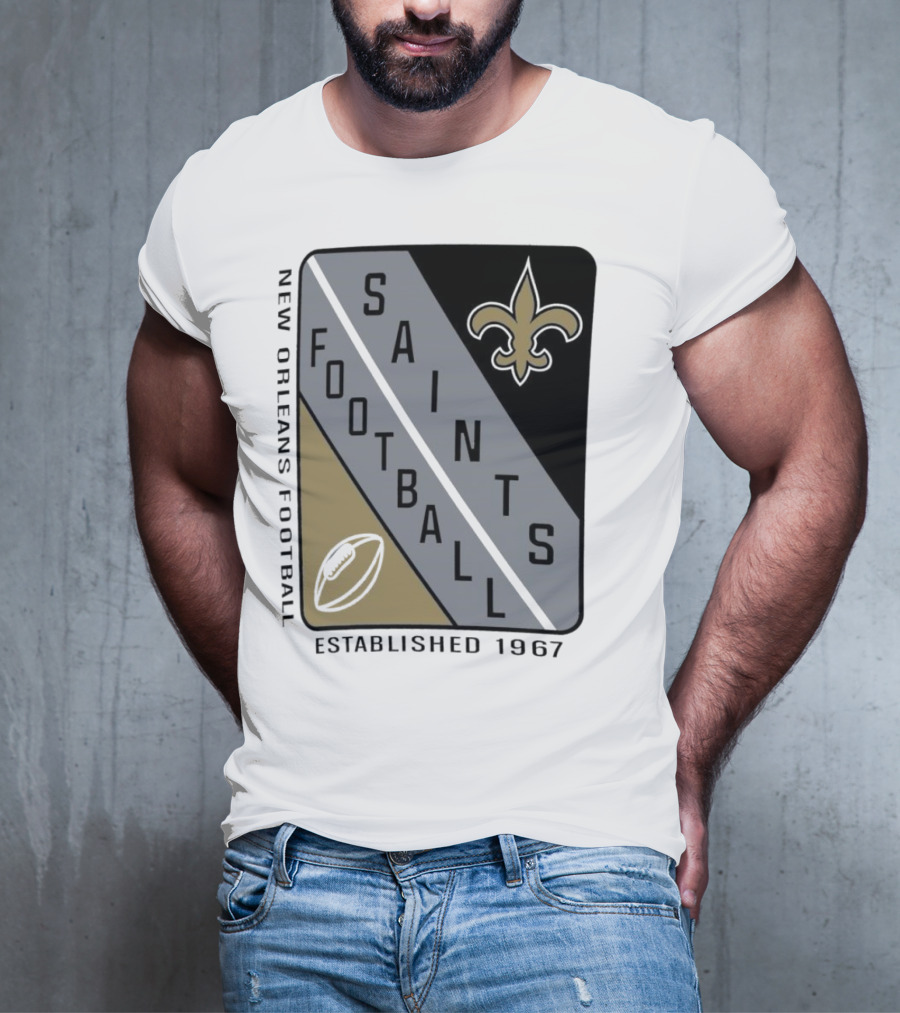 New Orleans Saints Football Shield Established 1967 Fleur-de-lis T-Shirt
