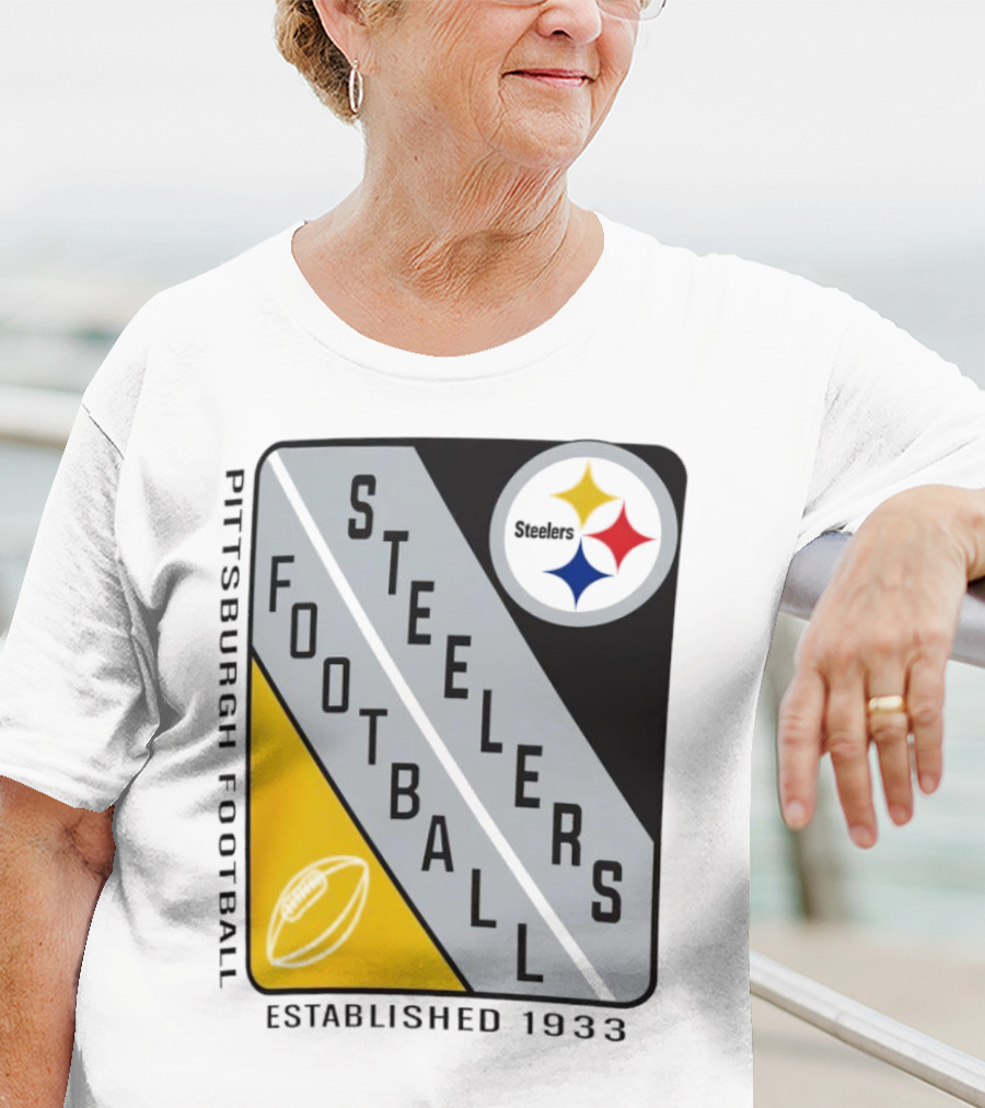 Pittsburgh Steelers Football Established 1933 Shield T-Shirt
