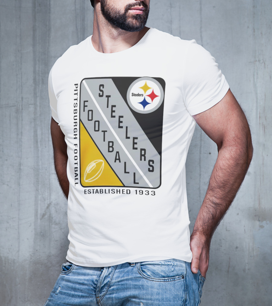 Pittsburgh Steelers Football Established 1933 Shield T-Shirt