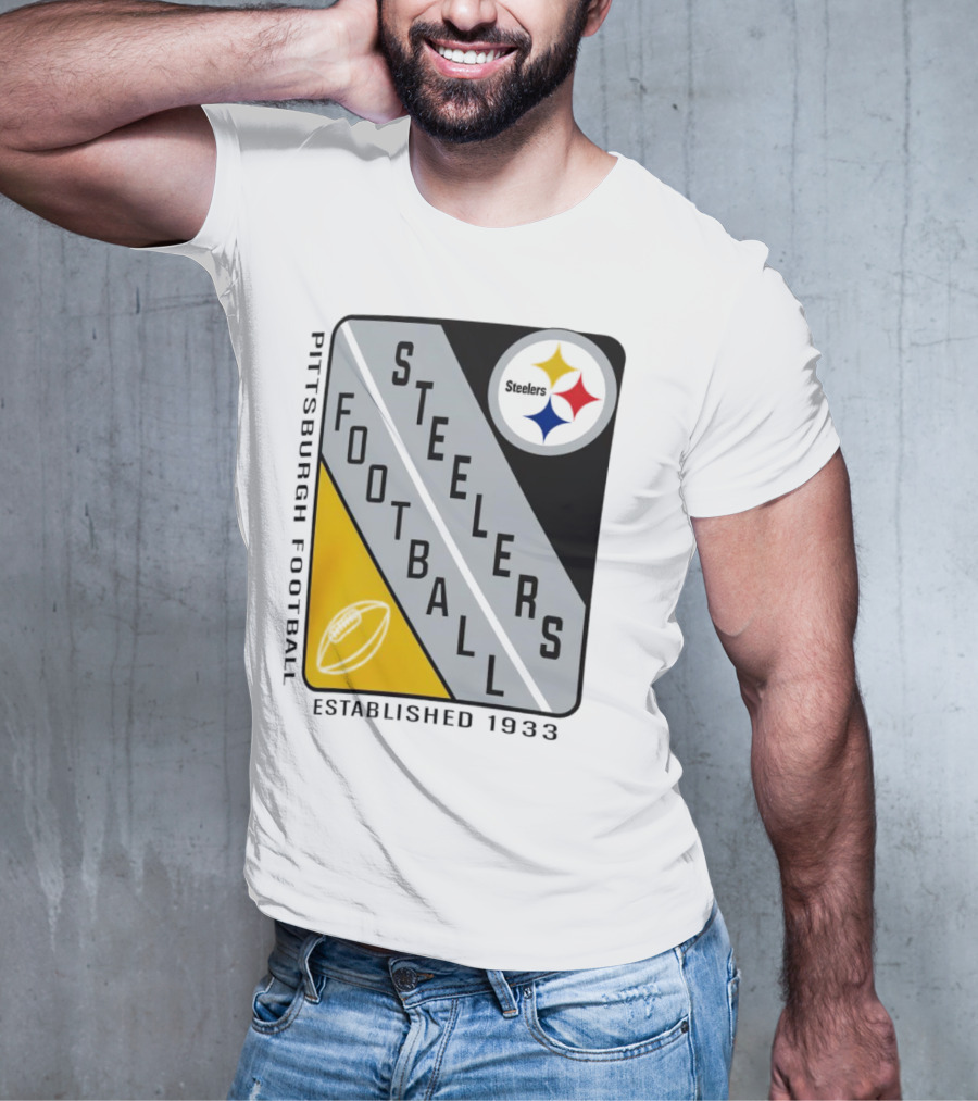 Pittsburgh Steelers Football Established 1933 Shield T-Shirt