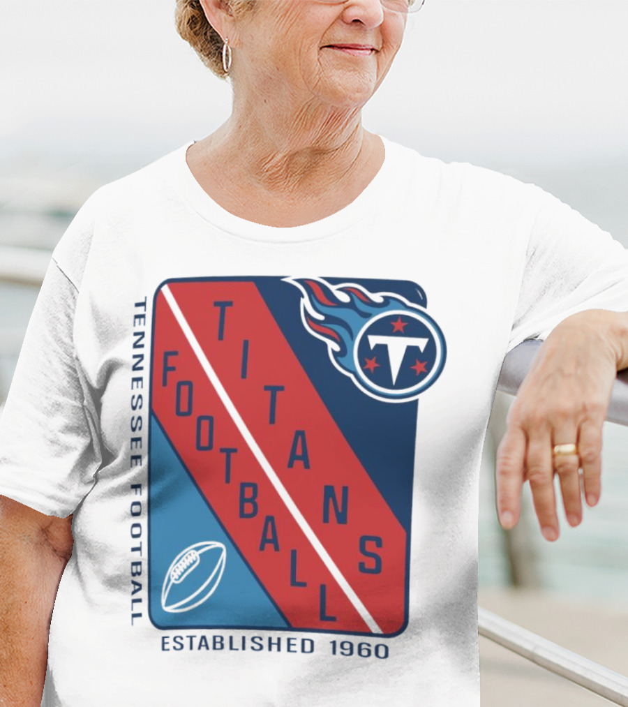 Tennessee Titans Football Established 1960 NFL Shield T-Shirt
