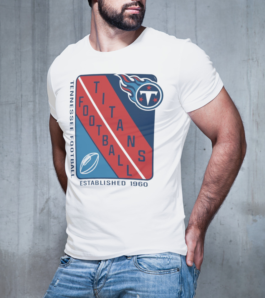 Tennessee Titans Football Established 1960 NFL Shield T-Shirt
