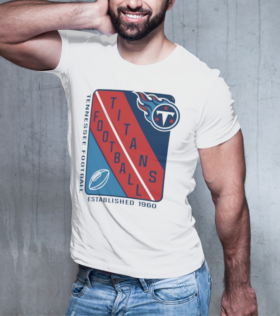 Tennessee Titans Football Established 1960 NFL Shield T-Shirt
