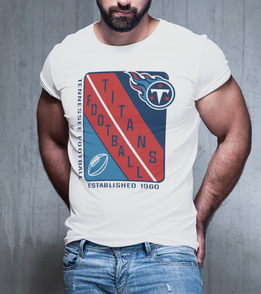Tennessee Titans Football Established 1960 NFL Shield T-Shirt
