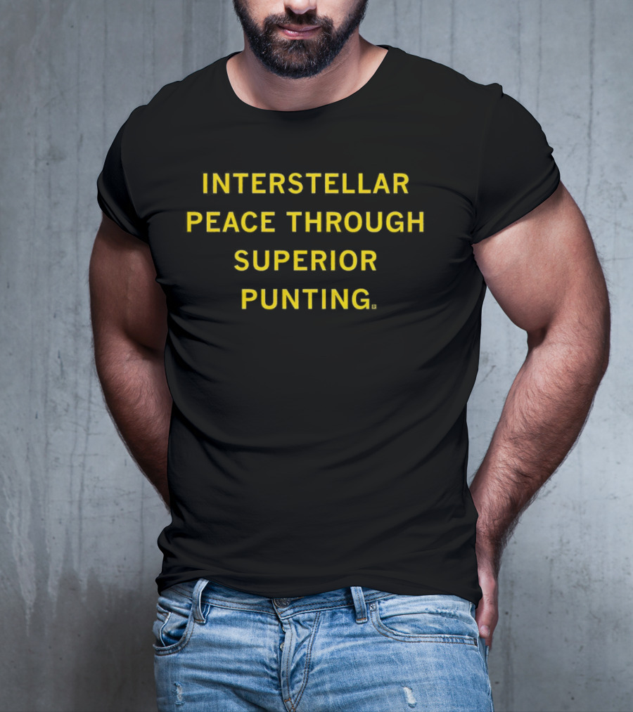 Iowa Hawkeyes Kirk Ferentz Interstellar Peace Through Superior Punting T-Shirt