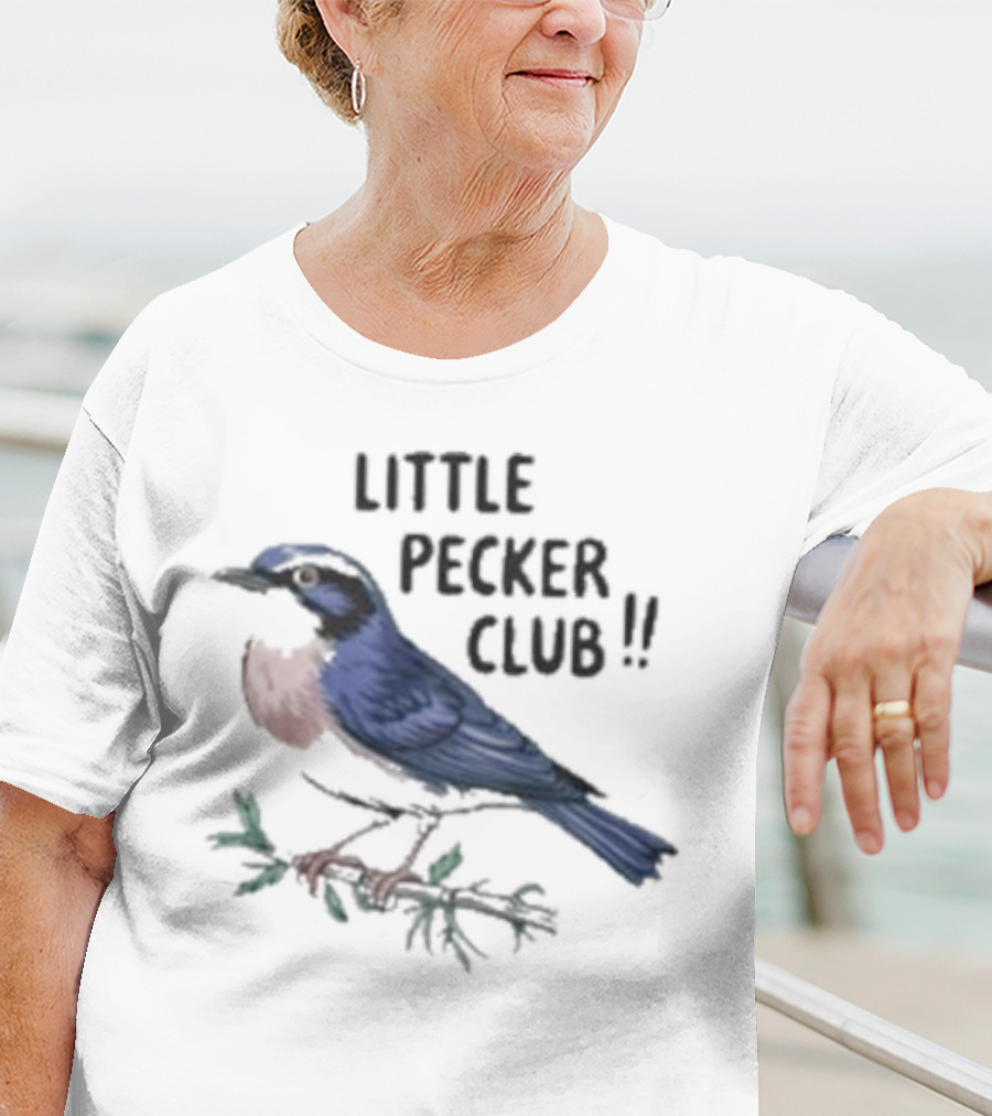 Little Pecker Club Bluebird On Branch T-Shirt