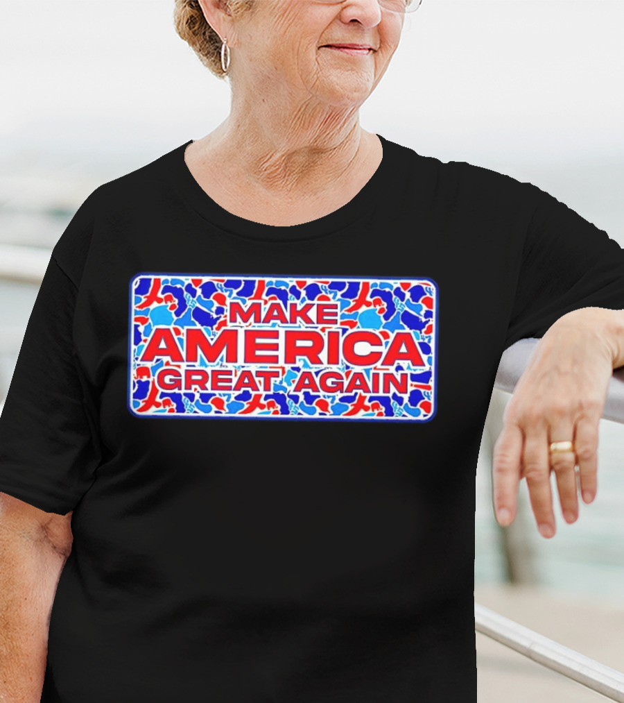 Make America Great Again Camo Red Blue White T-Shirt