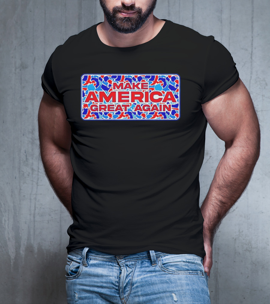 Make America Great Again Camo Red Blue White T-Shirt
