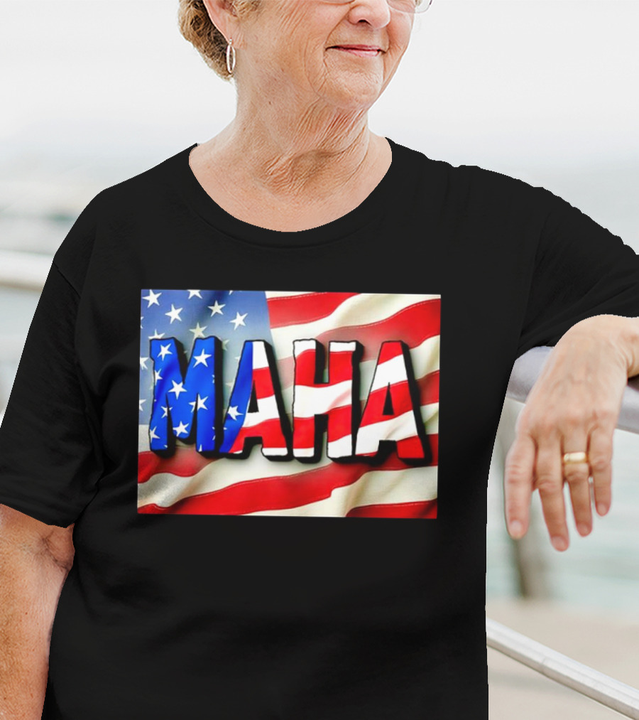 MAHA American Flag USA Patriotic Banner T-Shirt