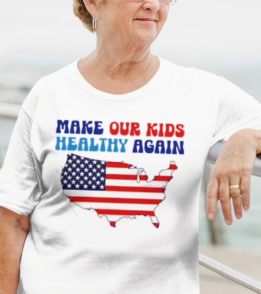 Make Our Kids Healthy Again United States Map T-Shirt