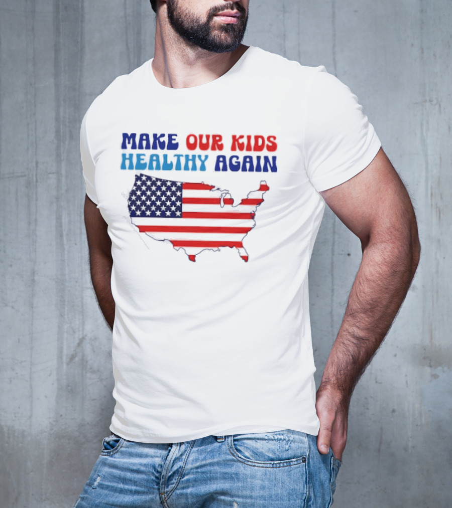 Make Our Kids Healthy Again United States Map T-Shirt