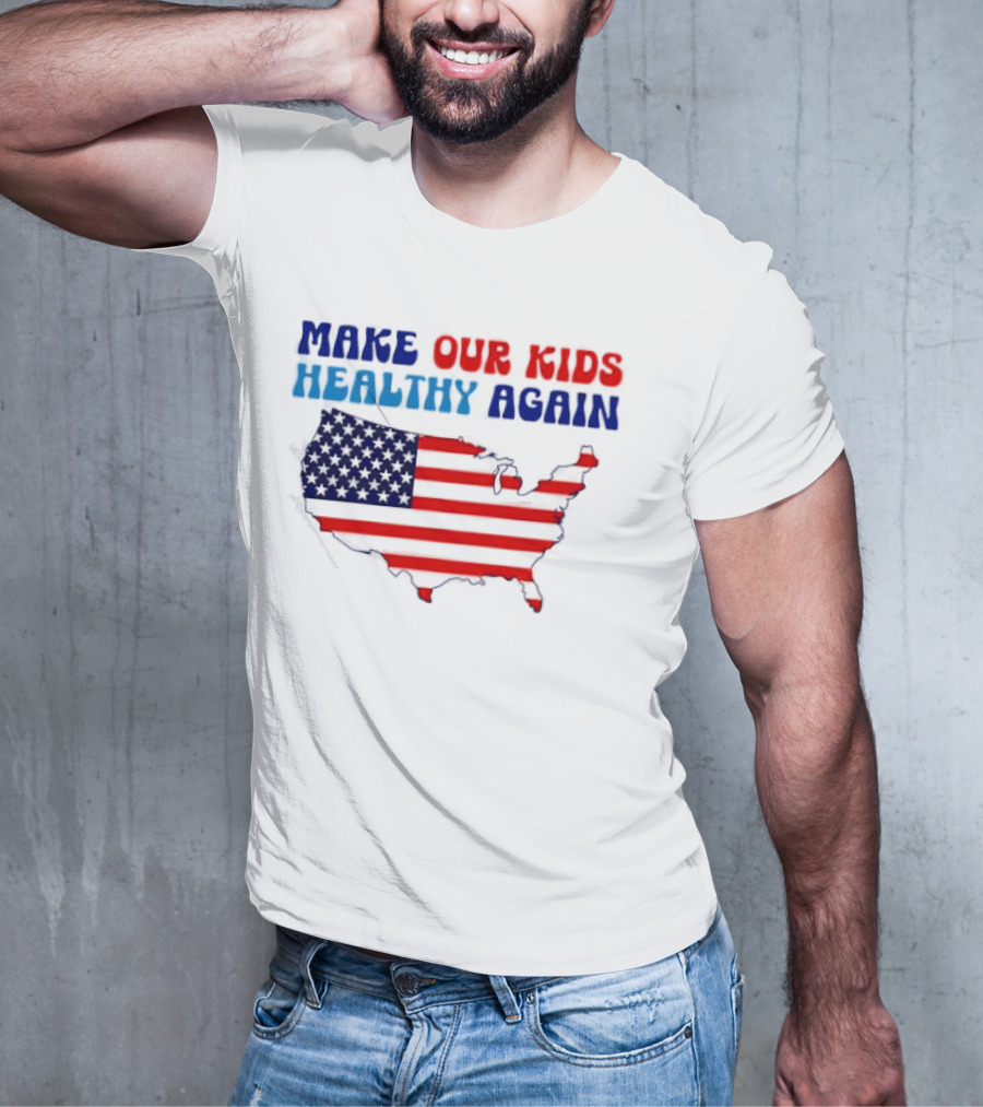 Make Our Kids Healthy Again United States Map T-Shirt