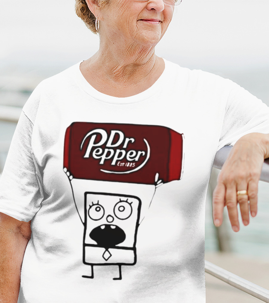 Dr Pepper Est 1885 Character Holding Red Can T-Shirt