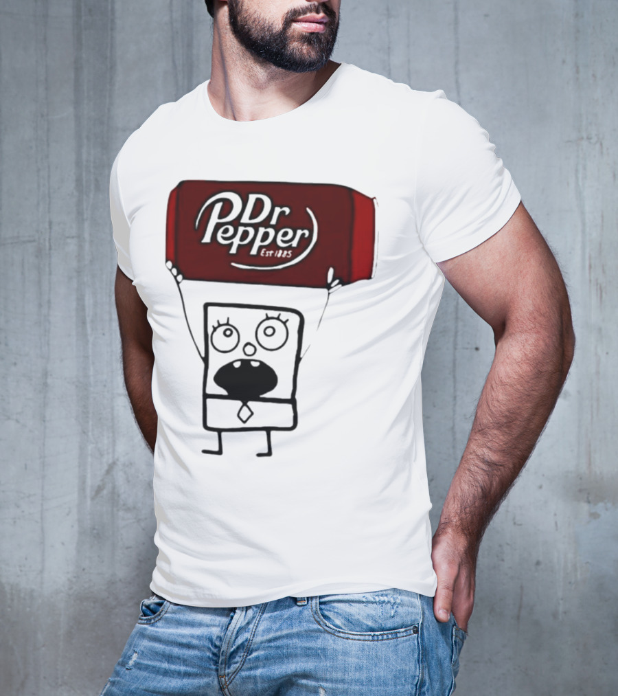 Dr Pepper Est 1885 Character Holding Red Can T-Shirt