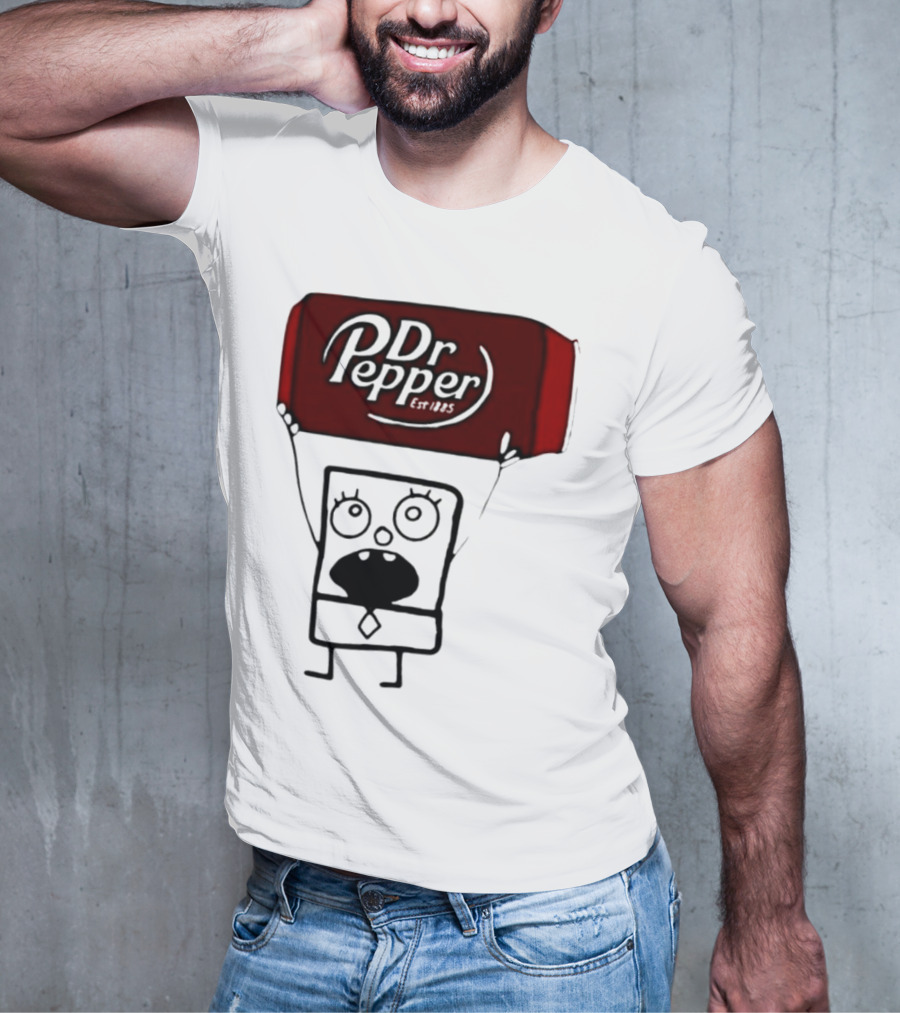 Dr Pepper Est 1885 Character Holding Red Can T-Shirt