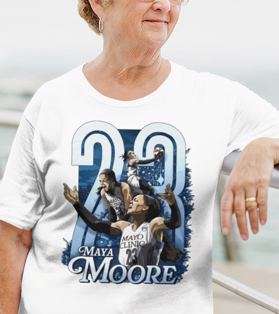 Maya Moore 23 Mayo Clinic Retro Basketball Legend T-Shirt