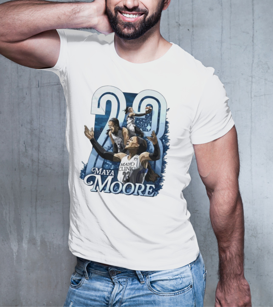 Maya Moore 23 Mayo Clinic Retro Basketball Legend T-Shirt
