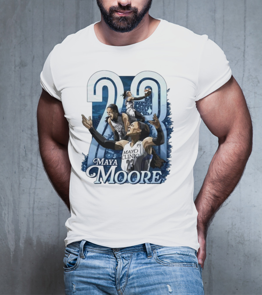 Maya Moore 23 Mayo Clinic Retro Basketball Legend T-Shirt