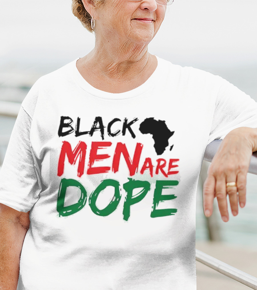 Black Men Are Dope Africa Silhouette Red Green T-Shirt