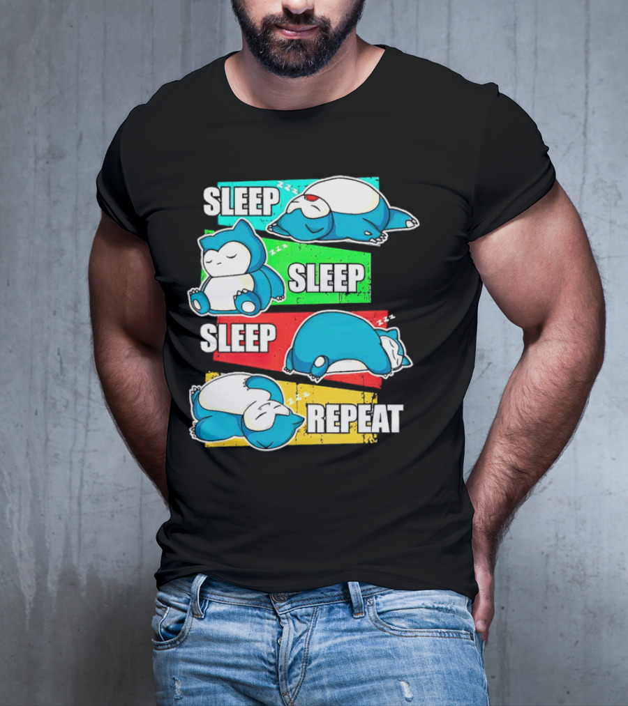 Sleep Sleep Sleep Repeat Snorlax Pokémon Life T-Shirt