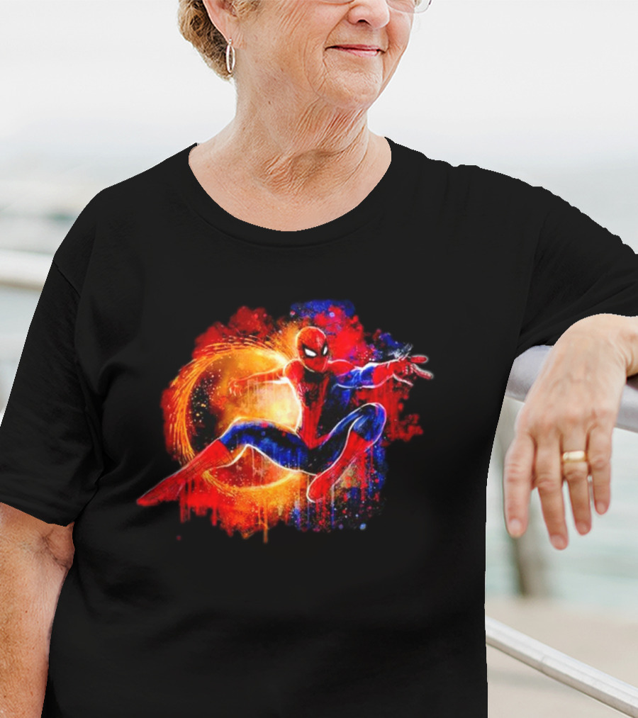 Spiderman Dynamic Splash Through The Vivid Spiderverse T-Shirt